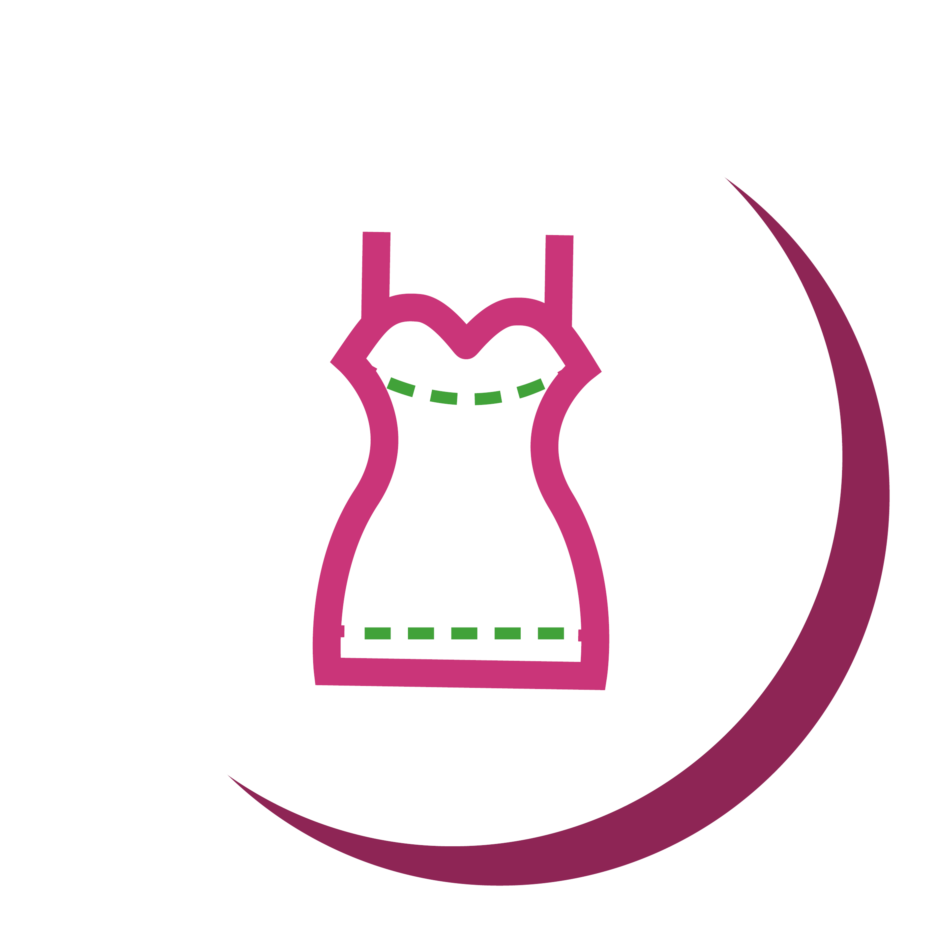 Icon in green and pink