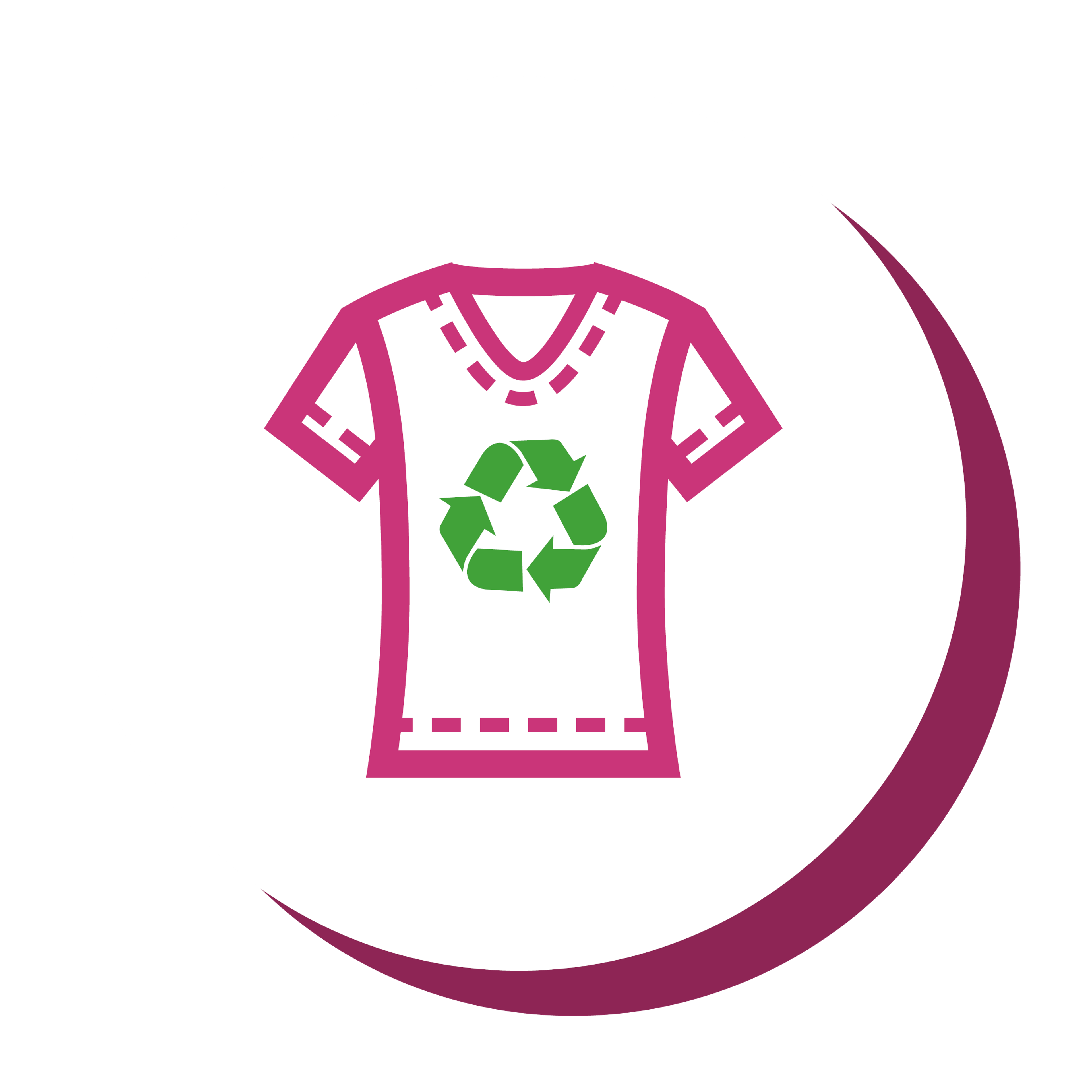 Icon in green and pink