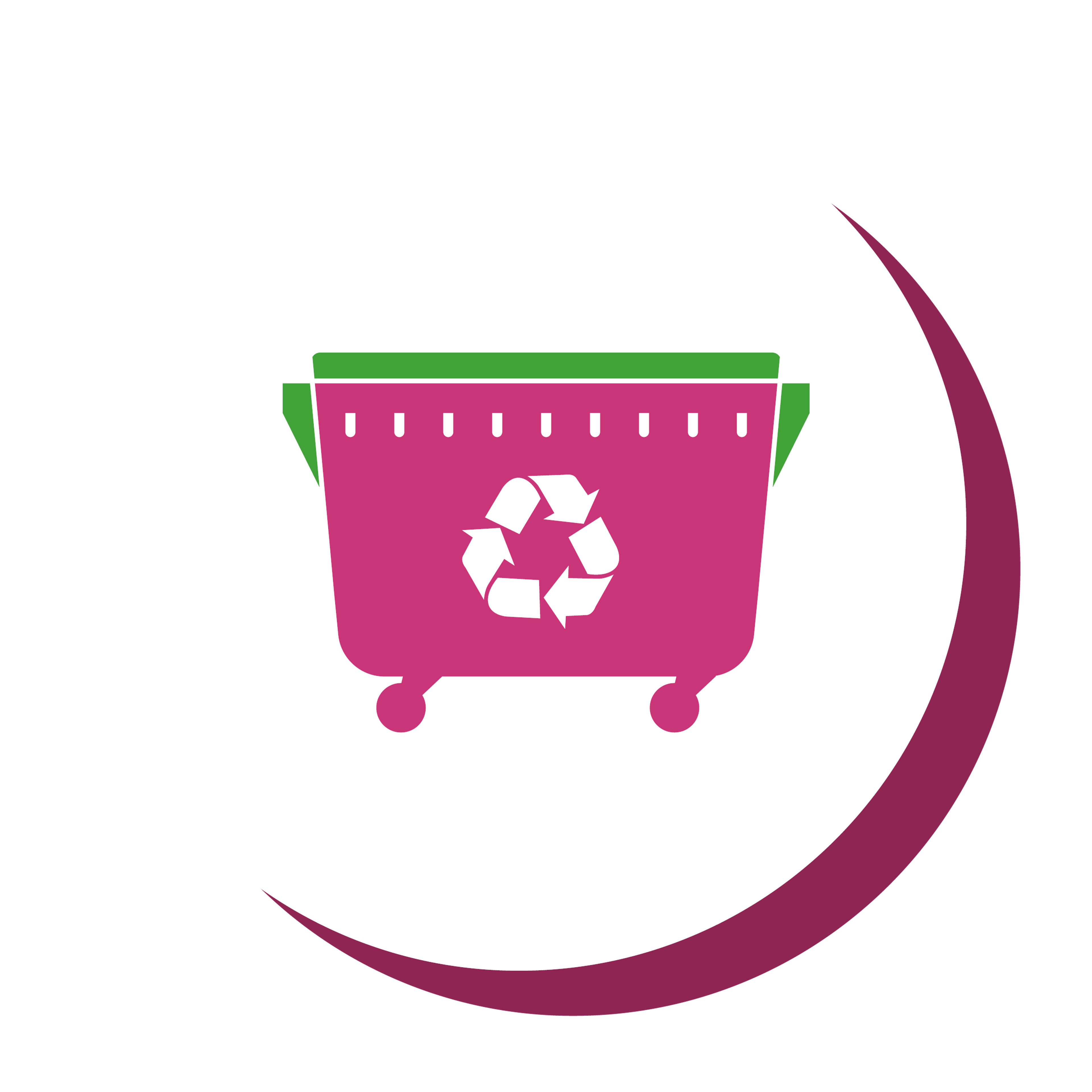 Icon in green and pink