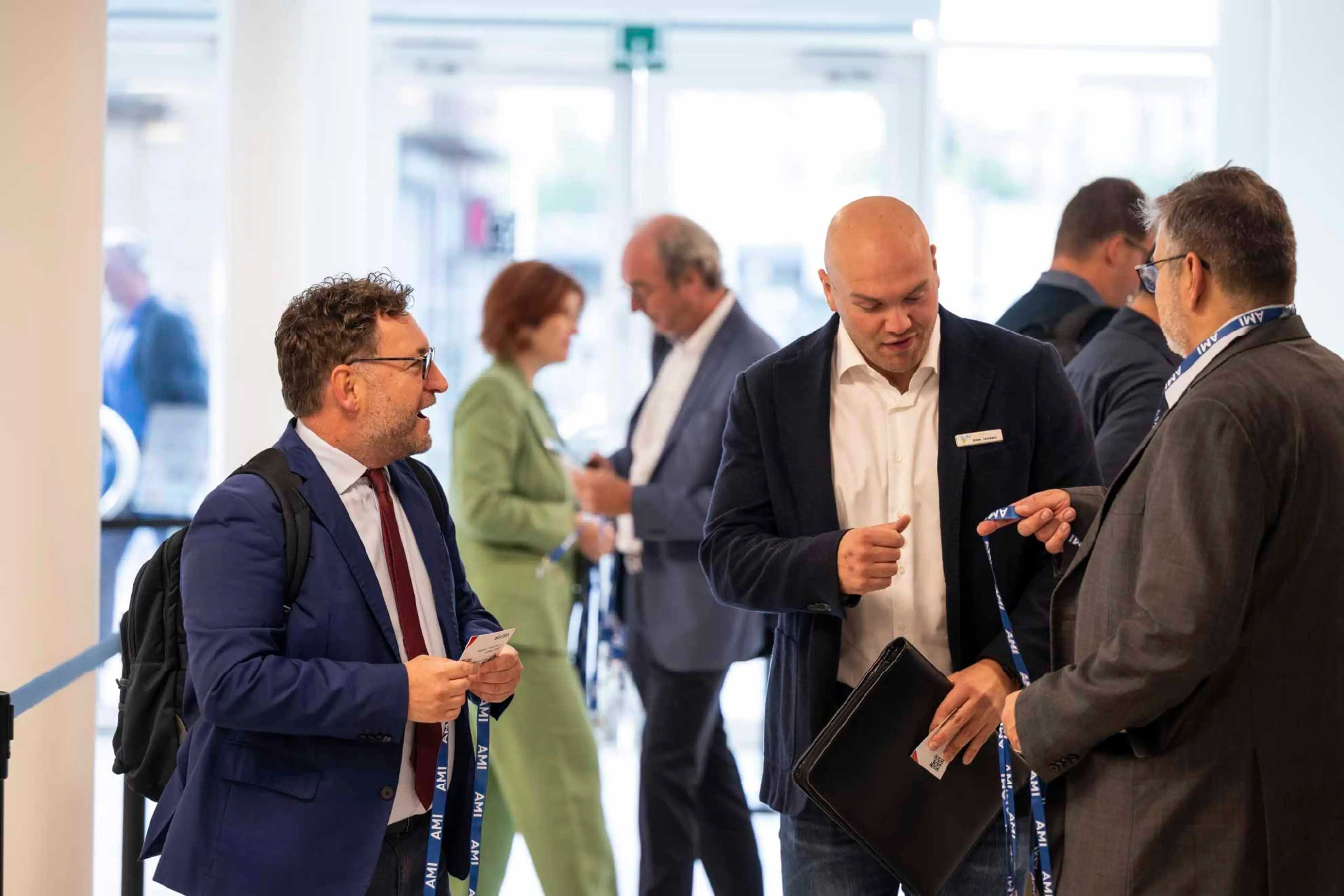 Registration area at AMI's Plastics World Expo 2024 in Brussels
