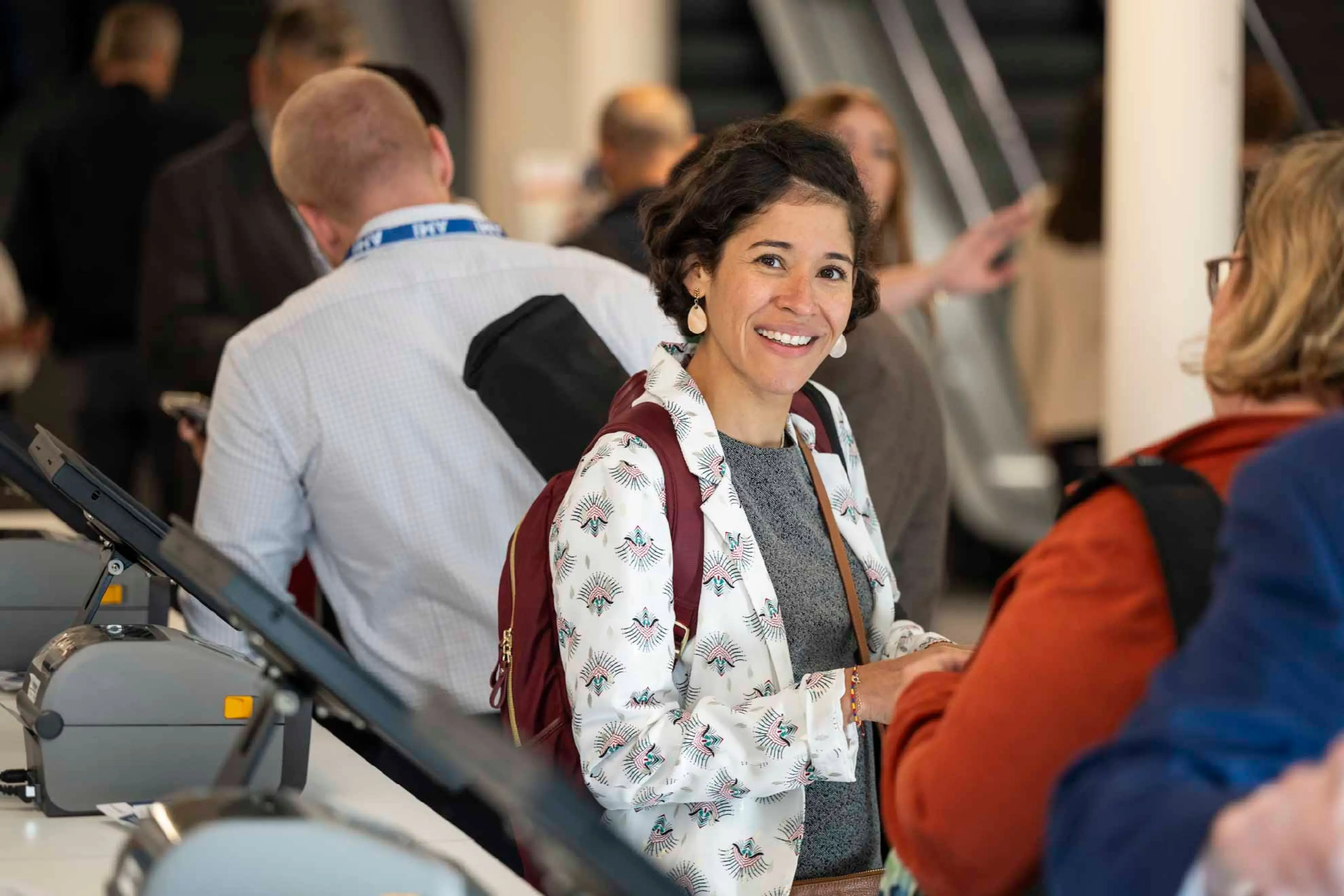 Registration area at AMI's Plastics World Expo 2024 in Brussels