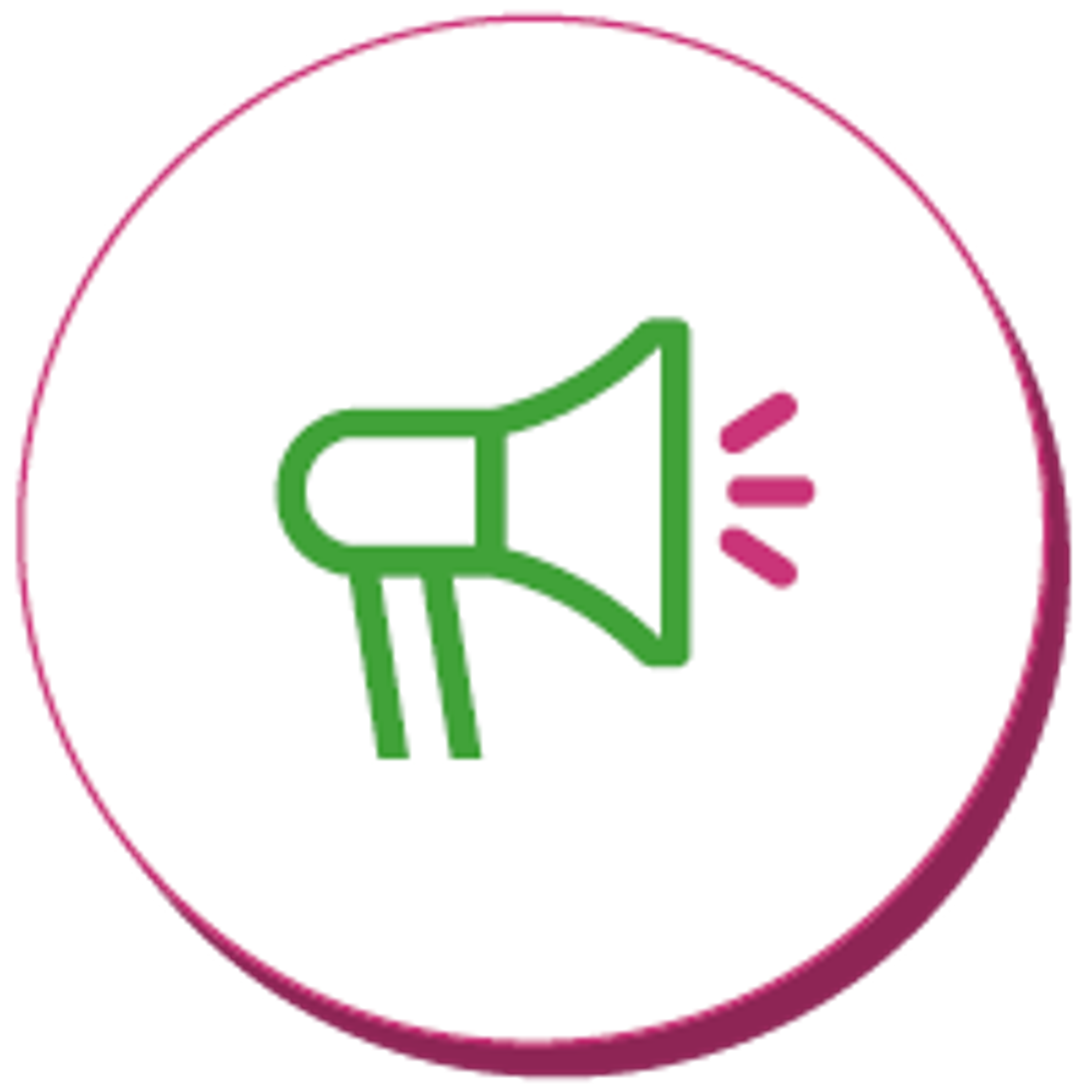 Icon showing loud speaker