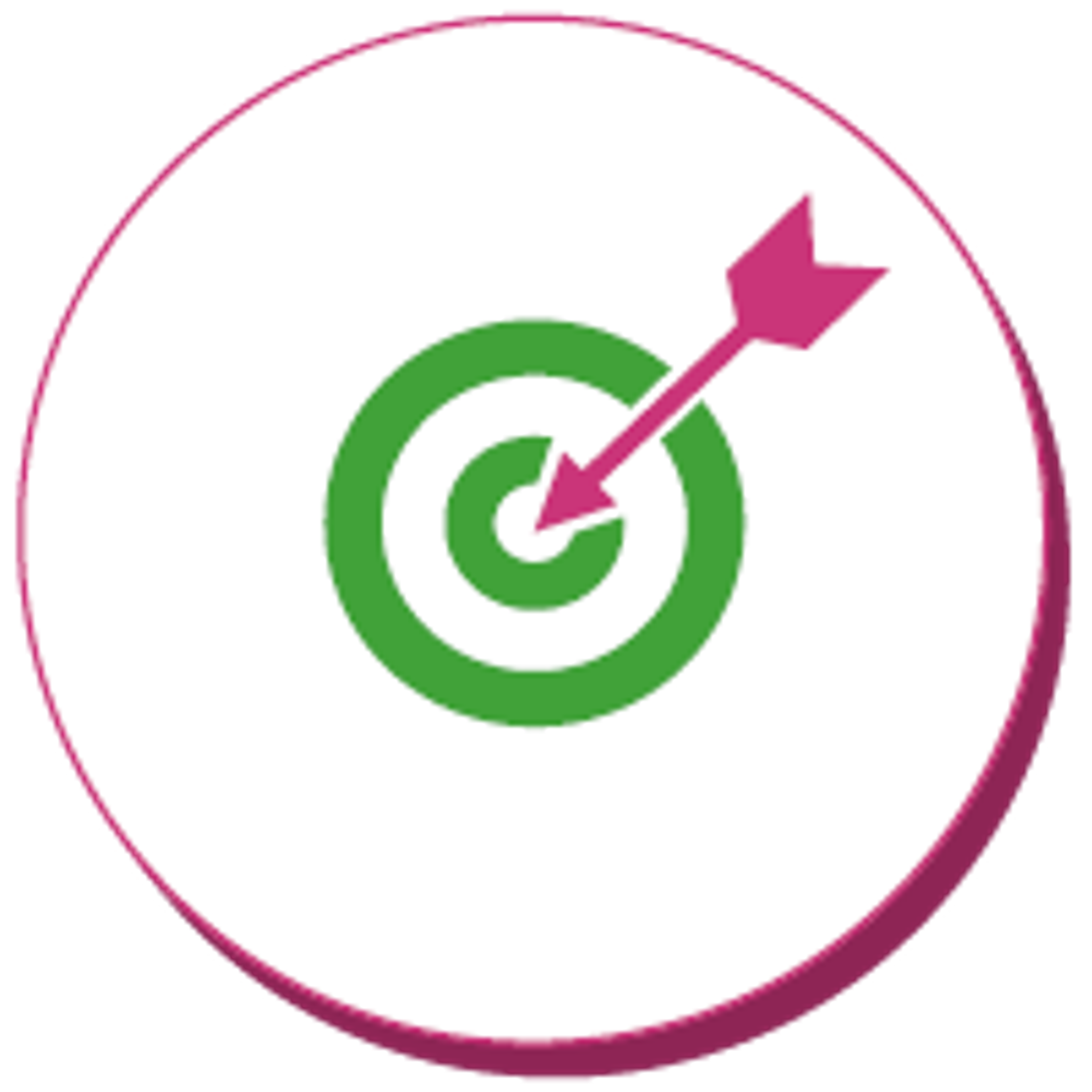 Icon showing target and arrow