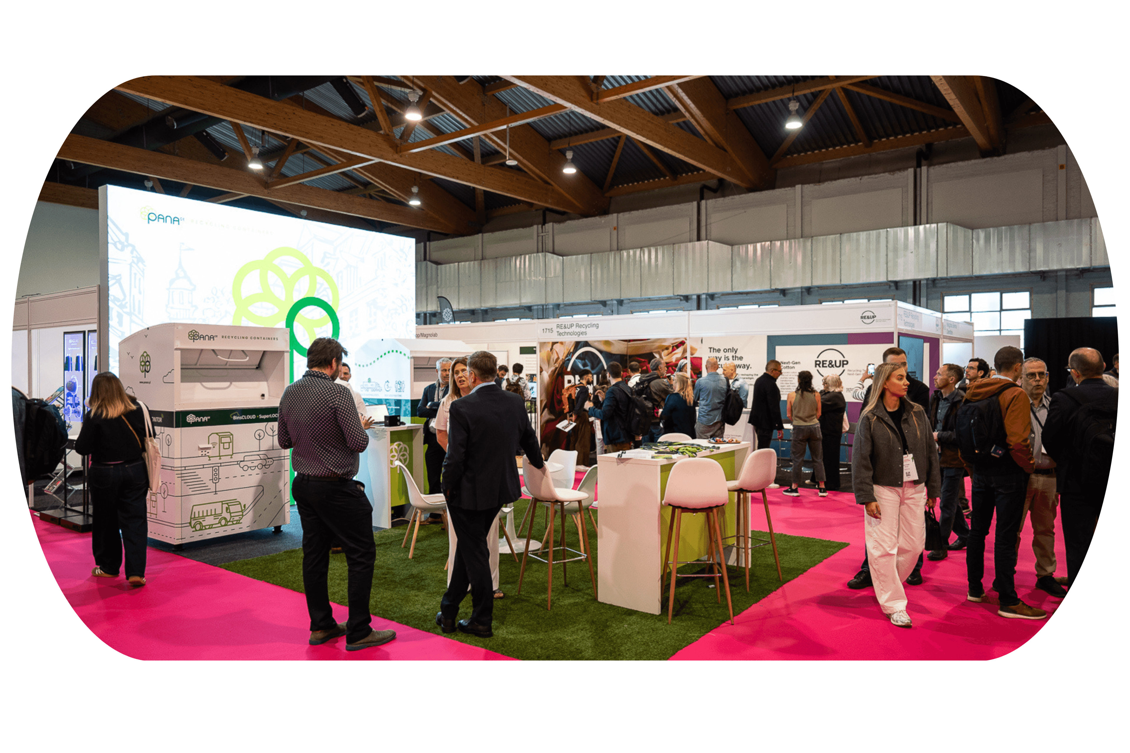 Textiles Recycling Expo busy stand