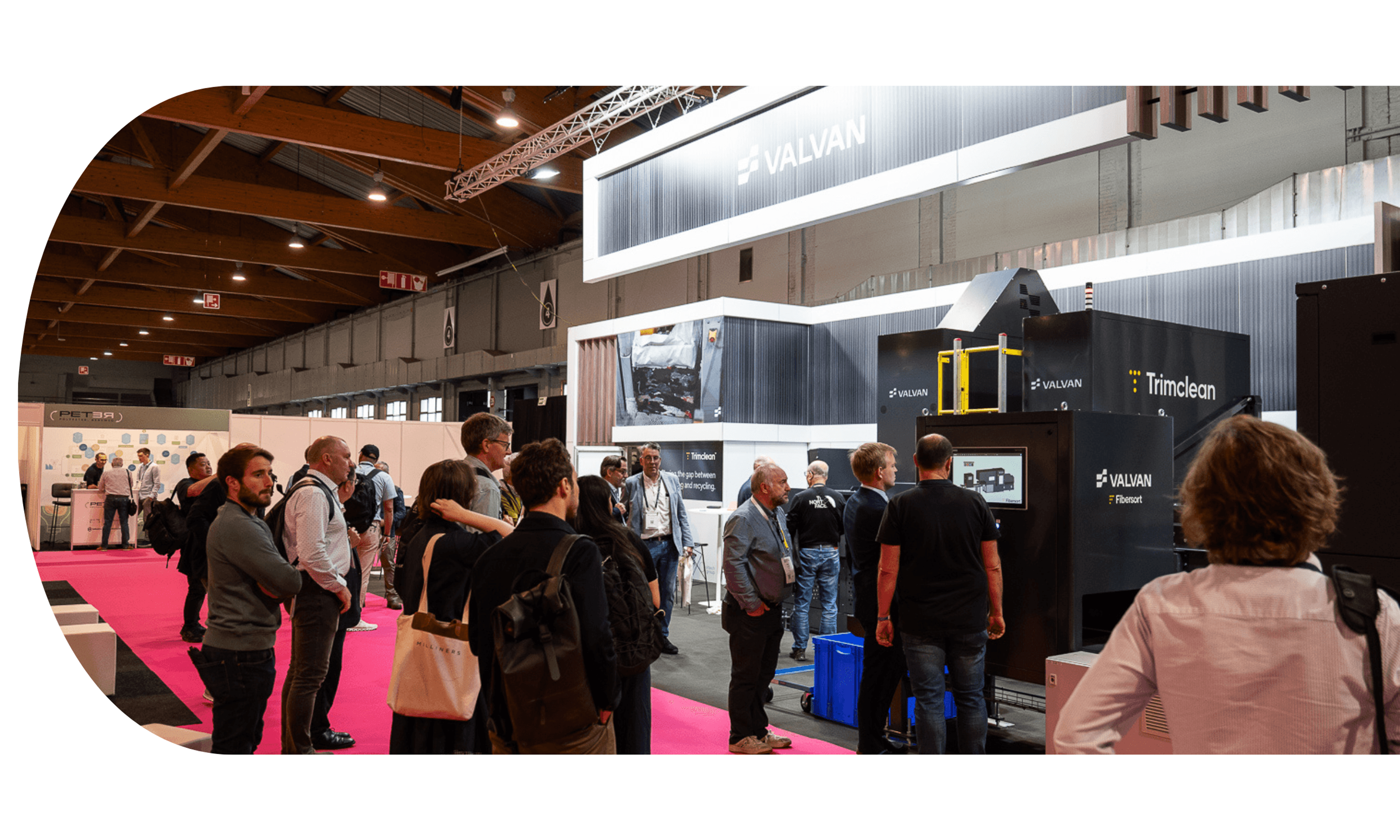 Busy Valvan stand at Textiles Recycling Expo