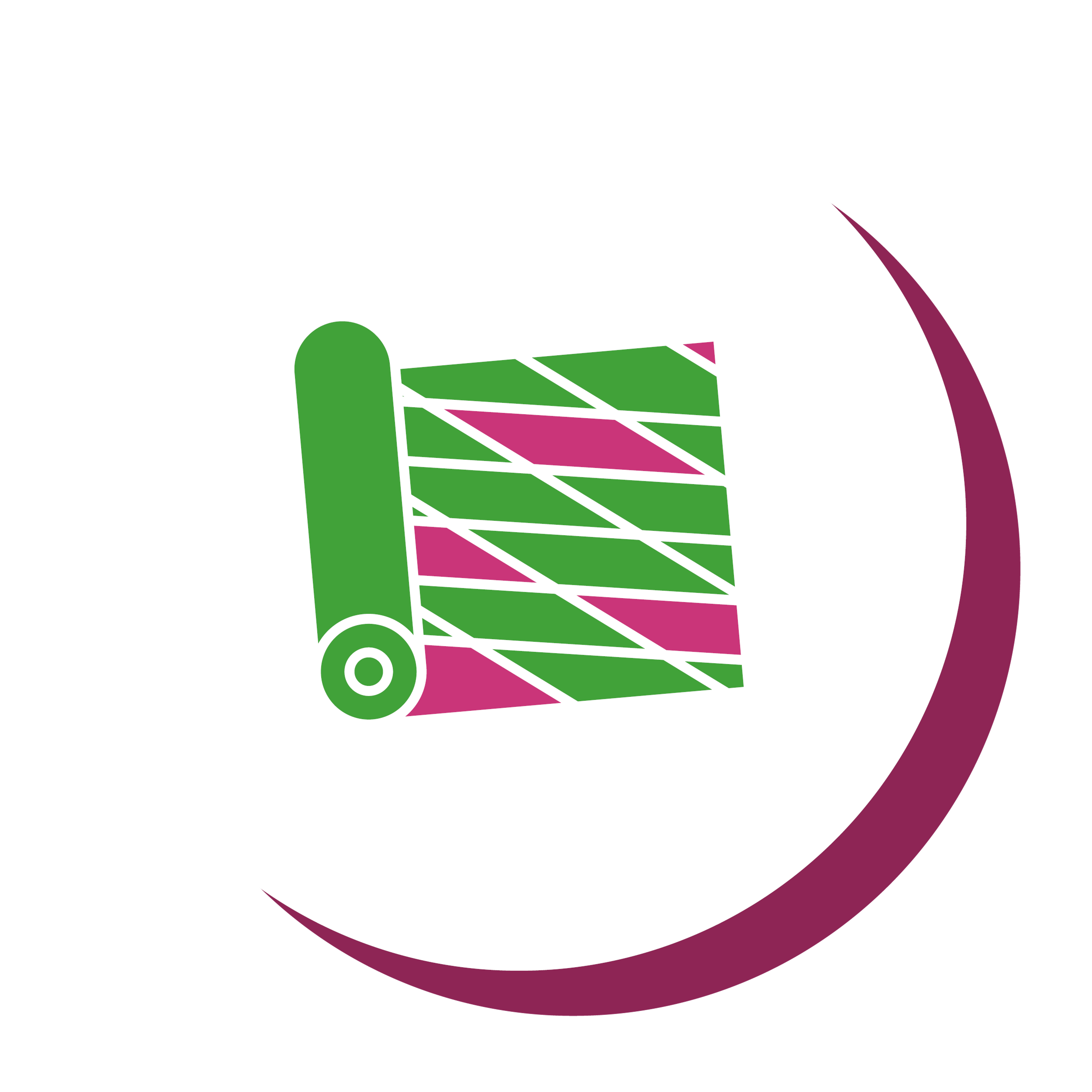 Icon in green and pink